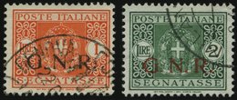 MILITÄRPOST-G.N.R. 52/3 O, 1934, 1 L. Orange Und 2 L. Grün Portomarken, 2 Prachtwerte, Mi. 150.- - Ohne Zuordnung