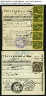 LETTLAND 1928-37, Interessante Partie Von 15 Verschiedenen Geldanweisungen (PARVEDUMS), Diverse Typen, Frankaturen Und S - Lettonie