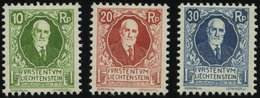 LIECHTENSTEIN 72-74 *, 1925, 85. Geburtstag, Falzrest, Prachtsatz - Sonstige & Ohne Zuordnung