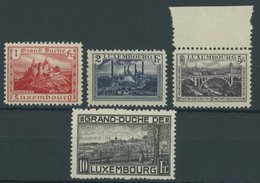 LUXEMBURG 134-36,143A **, 1921/3, Landschaften, Gezähnt A, Postfrisch, 4 Prachtwerte, Mi. 80.- - Sonstige & Ohne Zuordnung