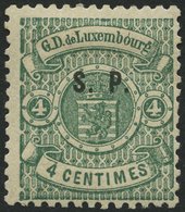 DIENSTMARKEN D 23I *, 1881, 4 C. Blaugrün S.P., Type I, Falzrest, Pracht, Gepr. Zumstein, Mi. 220.- - Dienst