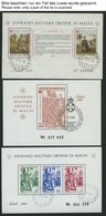 MALTA Bl. O, 1979-85, 7 Verschiedene Blocks Malta Exil-Regierung Mit Sonderstempeln, Pracht - Used Stamps