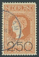 NIEDERLANDE 100 O, 1920, 2.50 G. Auf 10 G. Rotorange, Pracht, Mi. (100.-) - Pays-Bas