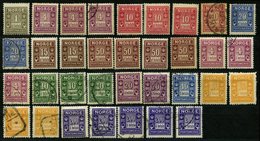 PORTOMARKEN O.*,(*) , 1889-1921, Lot Von 34 Portomarken, Feinst/Pracht - Unused Stamps