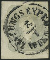 ÖSTERREICH 23a O, 1861, 1.05 Kr. Hellgrau, K1 ZEITUNGS EXPED. WIEN, Pracht, Mi. 200.- - Oblitérés
