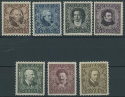 ÖSTERREICH 1918-1938 418-24A **, 1922, Komponisten Und Musiker, Gezähnt L 121/2, Postfrischer Prachtsatz (7 Werte), Mi.  - Other & Unclassified