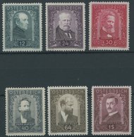 ÖSTERREICH 1918-1938 545-50 *, 1932, Maler, Falzrest, Prachtsatz - Autres & Non Classés