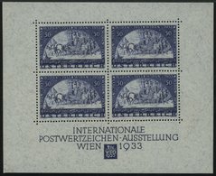 ÖSTERREICH Bl. 1 **, 1933, Block WIPA, üblich Leichte Klebespuren Im Oberrand, Postfrisch, Pracht, Mi. 3600.- - Autres & Non Classés