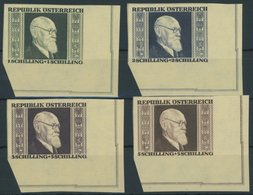 ÖSTERREICH 1945-1949 772-75B **, 1946, Renner, Ungezähnt, Postfrischer Prachtsatz, Mi. 280.- - Sonstige & Ohne Zuordnung