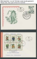LOTS 1966-69, 80 Verschiedene FDC`s Im Briefalbum, Fast Nur Prachterhaltung - Collections