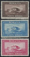 RUMÄNIEN 336-38X,Y **, 1928, Flugpost, Beide Wz., 2 Postfrische Prachtsätze, Mi. 70.- - Autres & Non Classés