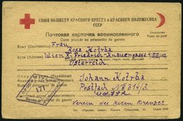 RUSSLAND 1946, Rotes Kreuz-Kriegefangenenkarte Von Russland Nach Österreich Mit Zensurstempel, Feinst - Otros & Sin Clasificación