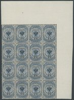 RUSSLAND 2 **, Stadtpost Moskau: 1863, 5 K. Schwarz/blau Im Postfrischen Bogenteil Von 16 Stück Aus Der Rechten Oberen B - Sonstige & Ohne Zuordnung