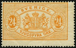DIENSTMARKEN D 8Aa *, 1874, 24 Ö. Orange, Gezähnt 14, Falzreste, Leicht Dezentriert, Pracht, Mi. 900.- - Dienstzegels