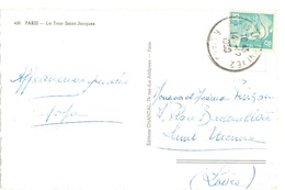 PARIS XIV ANNEXE 2 R. Liard 8 F Gandon Bleu Clair Yv 810 Carte Postale - Covers & Documents