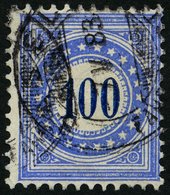 PORTOMARKEN P 8IIN O, 1881, 100 C. Ultramarin/dunkelblau, Rahmen Normalstehend, Pracht, Mi. 130.- - Postage Due