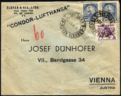 BRASILIEN 8.4.1937, CONDOR-LUFTHANSA Nach Wien Geflogen, Bedarfsbrief, Feinst, Haberer 530a - Airmail