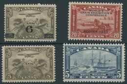 KANADA 127,169,173/4 **, 1928-33, 4 Verschiedene Postfrische Werte, Pracht - Ungebraucht