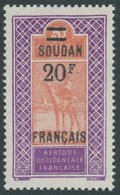 MALI 59 **, 1927, 20 Fr. Auf 5 Fr. Tuareg, Postfrisch, Pracht - Otros & Sin Clasificación