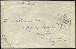 PALÄSTINA 1920, Feldpoststempel F.P.O./No. 328 Auf Feldpostbrief Der Britisch-indischen Truppen Aus Haifa, Feinst - Palästina