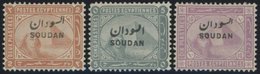 SUDAN 6-8 *, 1897, 2 - 10 Pia. SOUDAN, Stärkere Falzreste, 3 Prachtwerte, Mi. 151.- - Neufs
