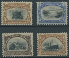 Scott 296-99, 1901, 4 - 10 C. Panamerikanische Ausstellung, Falzreste, 4 Prachtwerte, $ 350 -> Automatically Generated T - Gebraucht