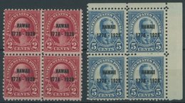Scott 647/8, 1928, Hawaii In Viererblocks, Postfrisch, Pracht, $ 115 -> Automatically Generated Translation: Scott 647 / - Oblitérés