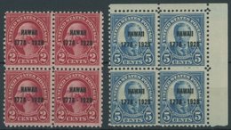 Scott 647/8, 1928, Hawaii In Viererblocks, Postfrisch, Pracht, $ 115 -> Automatically Generated Translation: Scott 647 / - Gebraucht