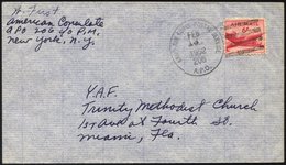 FELDPOST 1952, Feldpostbrief Aus Athen über Das Amerikanische Konsulat An Das Feldpostamt 206 In New York, Mit K1 FORCE  - Oblitérés