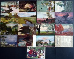 ALTE POSTKARTEN - BALTISC Künstlerkarten Aus Dem Baltikum, 17 Verschiedene, Alles Feldpostkarten Von 1916-18 - Autres & Non Classés