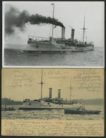 ALTE POSTKARTEN - SCHIFFE KAISERL. MARINE BIS 1918 S.M.S. Gazelle, 2 Karten - Guerre