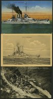ALTE POSTKARTEN - SCHIFFE KAISERL. MARINE BIS 1918 S.M.S. Ostfriesland, 3 Ungebrauchte Karten - Warships