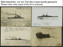 ALTE POSTKARTEN - SCHIFFE KAISERL. MARINE BIS 1918 Kriegsschiffe: Sammlung Von 145 Meist Privaten Ungebrauchten Fotokart - Krieg