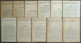 PHIL. LITERATUR Reflextionen über Philatelie, 11 Verschiedene Briefe Aus Nr. 74 - 124, 1945-1950, Müller-Mark, Mit Viele - Philately And Postal History