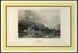 Bei BAD KREUZNACH: Die Ebernburg, Stahlstich Von Verhas/Winkles Um 1840 - Lithographies