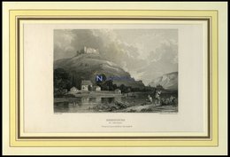 Bei BAD KREUZNACH: Die Ebernburg, Stahlstich Von Verhas/Winkles Um 1840 - Lithografieën