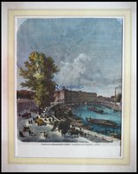 BERLIN: Unterbraumbrücke, Kolorierter Holzstich Von Theuerkauf Um 1880 - Lithografieën