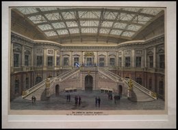 BERLIN: Der Lichthof Des Zeughauses, Kolorierter Holzstich Nach Theuerkauf Um 1880 - Lithografieën