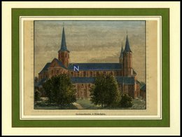 HILDESHEIM: Die Gedehardkirche, Kolorierter Holzstich Aus Malte-Brun Um 1880 - Lithographien