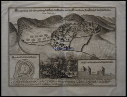 SCHLOSS WASSLEN: Belagerung Und Übergebung Des Schlosses Waßlen Von Den Franzosen An Ihro Churfürstl. Durchl. Zu Branden - Lithographien