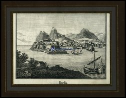 KORFU, Gesamtansicht, Lithografie Aus Neue Bildergalerie Um 1840 - Lithographien