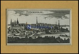 STOCKHOLM, Gesamtansicht, Kupferstich Von Riegel Um 1690 - Lithographien