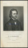 F.C. Fremont, Stahlstich Von B.I. Um 1840 - Lithographies