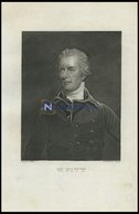 W. Pitt, Englischer Staatsmann, Stahlstich Von Ludwig Hoffmann Um 1840 - Lithografieën