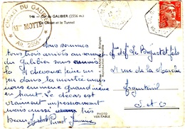 COL Du GALIBIER Hautes Alpes 12 F Gandon Yv 885 Ob 12 8 1952 Ob Hexagone Rcette Auxiliaire Rurale Lautier E7 - Cartas & Documentos