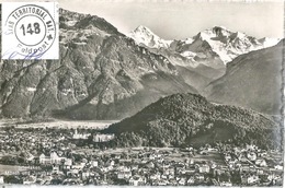 AK  "Interlaken - Mönch Jungfrau"  (Feldpost)         1942 - Abstempelungen