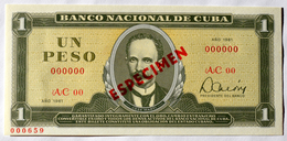 Exelente SPECIMEN Cuba 1981, Un Peso, Gem-UNC. Cuba Revolucionaria - Cuba