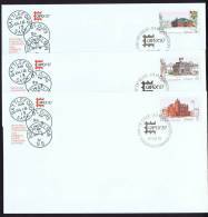 1987    CAPEX 87  Old Post Offices  Sc 1123-5  Singles On 3 FDCs - 1981-1990