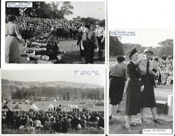 Scoutisme, Women (femmes) 1957 - Big Campfire (Miss Anstice Gibbs, Chef & Miss Patteson) - Lot 3 Cartes-photos - Pfadfinder-Bewegung