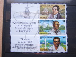 VEND BEAUX TIMBRES DE POLYNESIE N° 318 - 320 + VIGNETTES , XX !!! - Unused Stamps